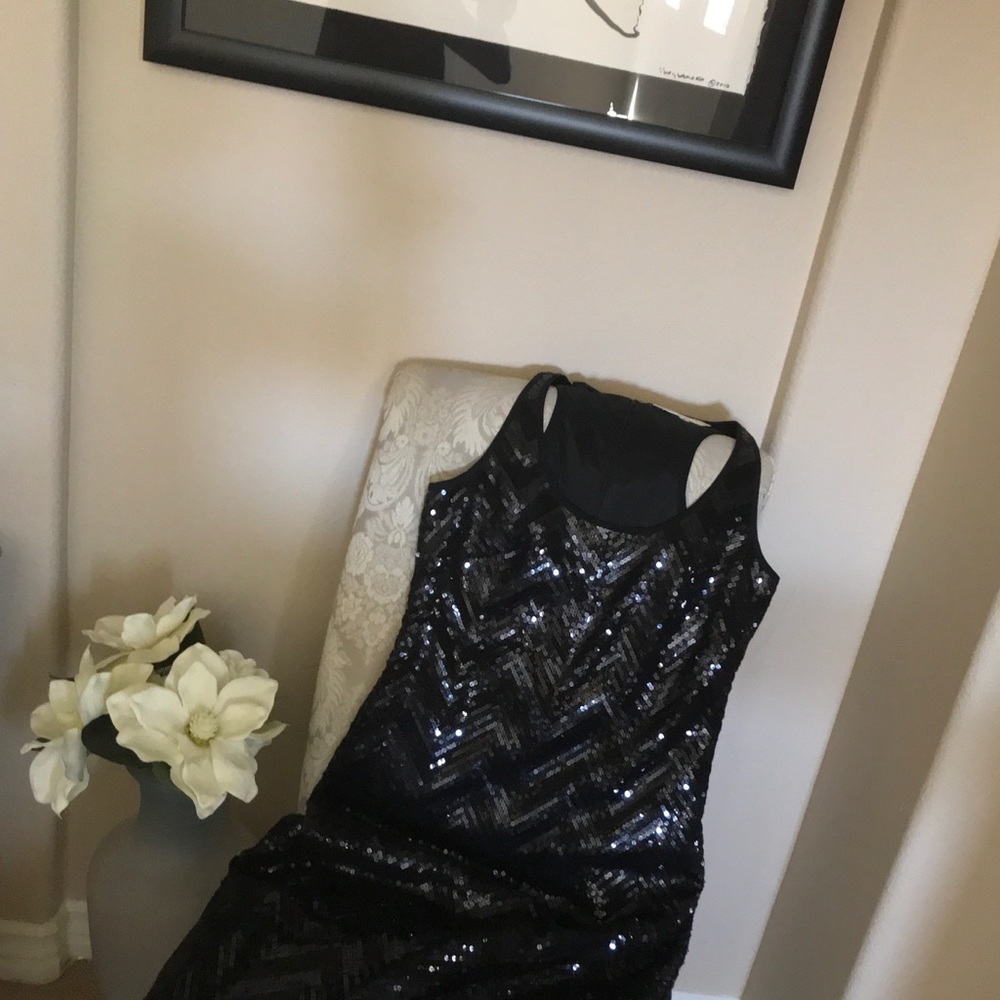 Glamorous Evening Gown, Size 6, Black